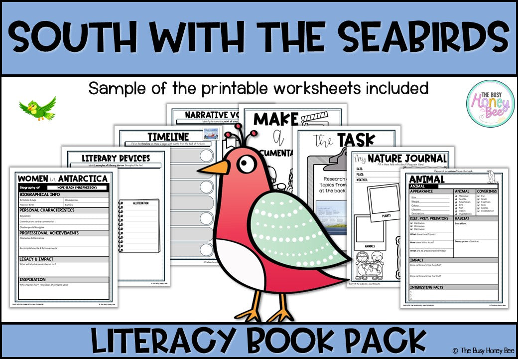 South With the Seabirds by Jess McGeachin - CBCA 2025 - Literacy Book Pack