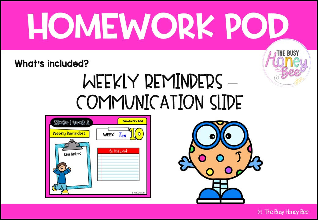 Stage 1 Year A Homework/Learning Pod 10
