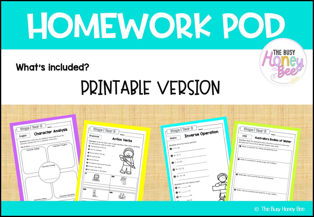 Stage 1 Year B Homework/Learning Pods Ultimate Mega Bundle