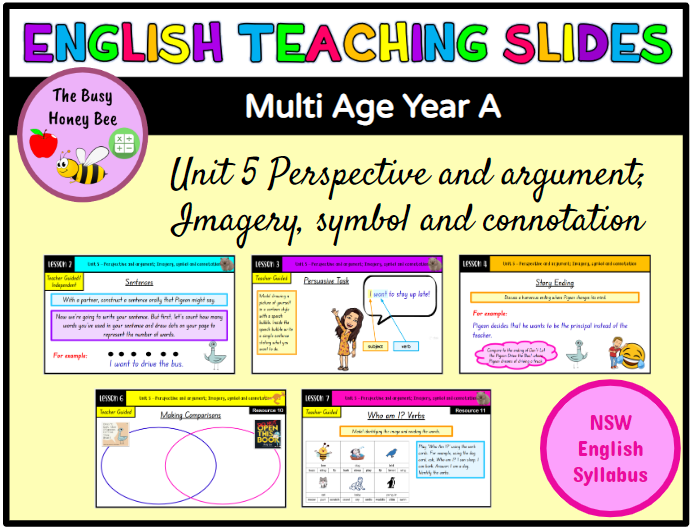 Multi Age K-2 Year A Term 1 English Teaching Slides Mega Bundle