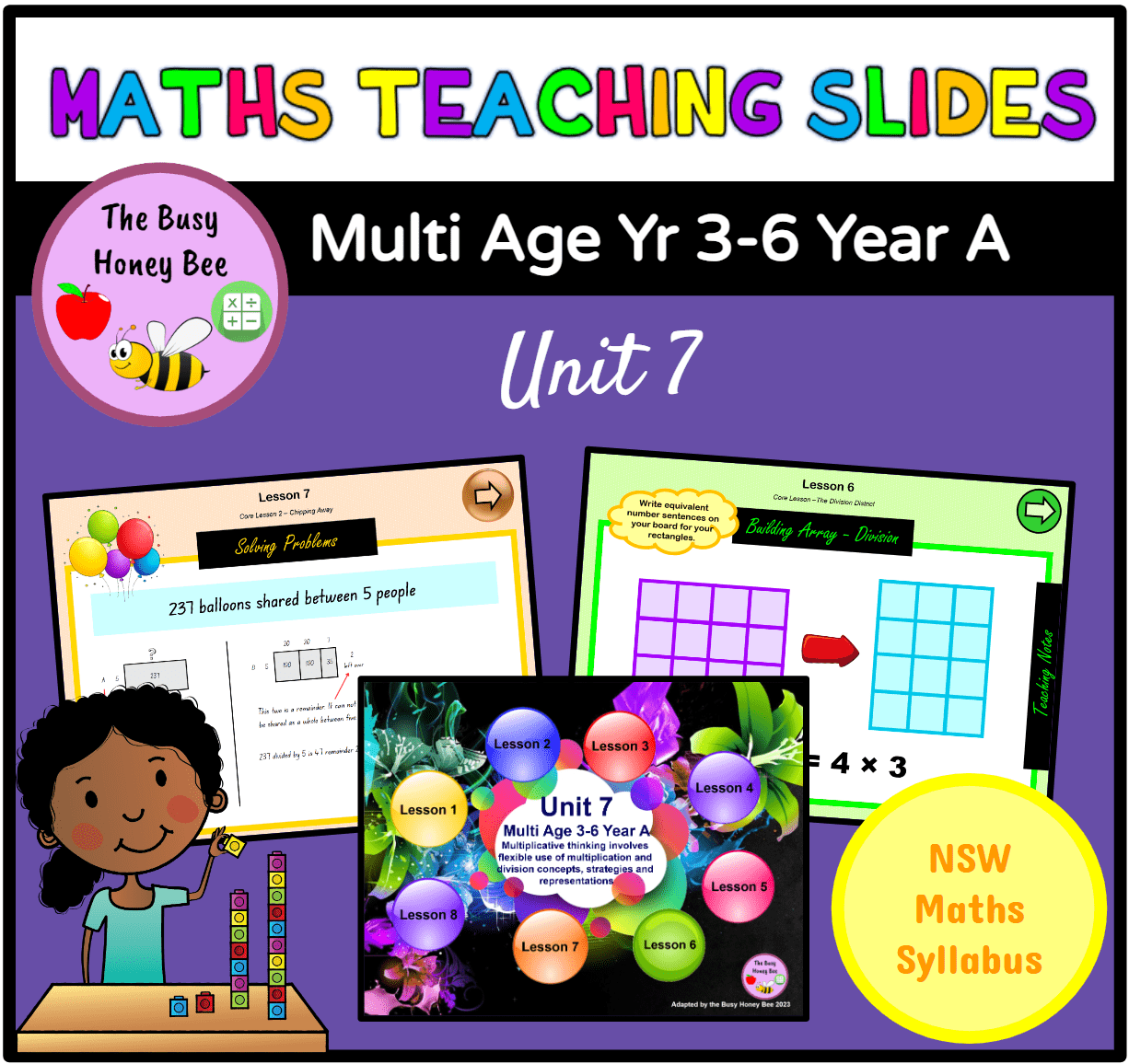 Multi Age 3-6 Year A Unit 7 Maths Teaching Slides – The Busy Honey Bee