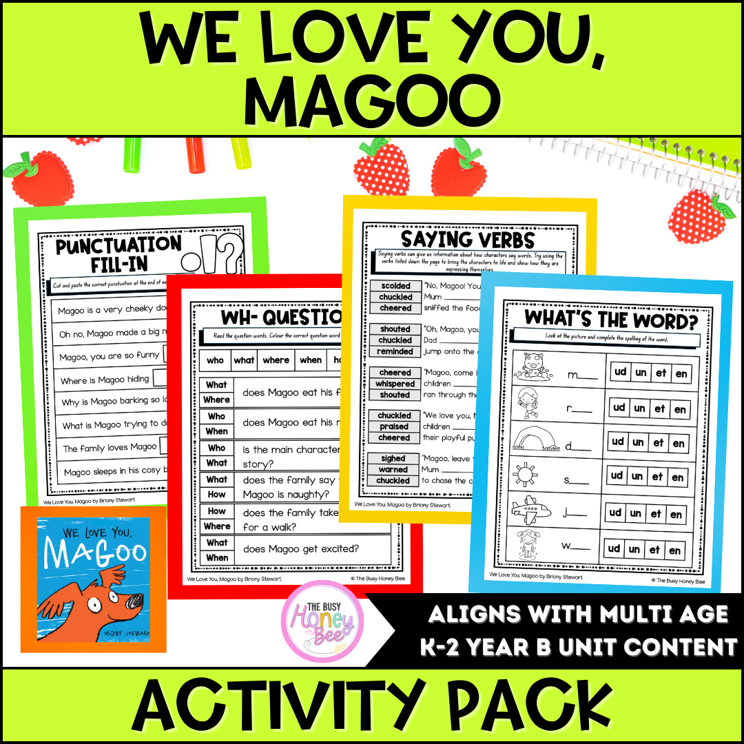 We Love You, Magoo by Briony Stewart Activity Pack