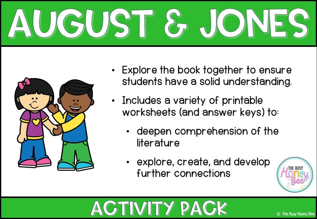 August and Jones Unit 5 Activity Pack -