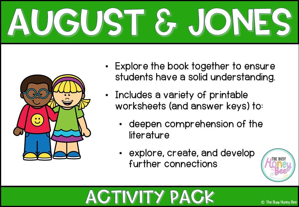 August and Jones Unit 6 Activity Pack -