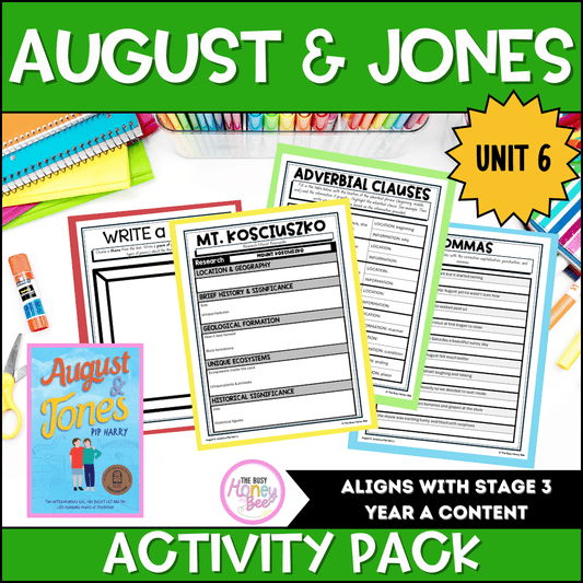 August and Jones Unit 6 Activity Pack -