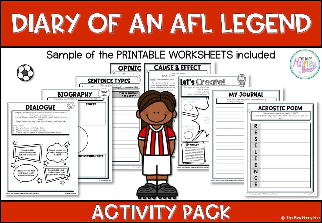 Diary of an AFL Legend Activity Pack - Activity Pack