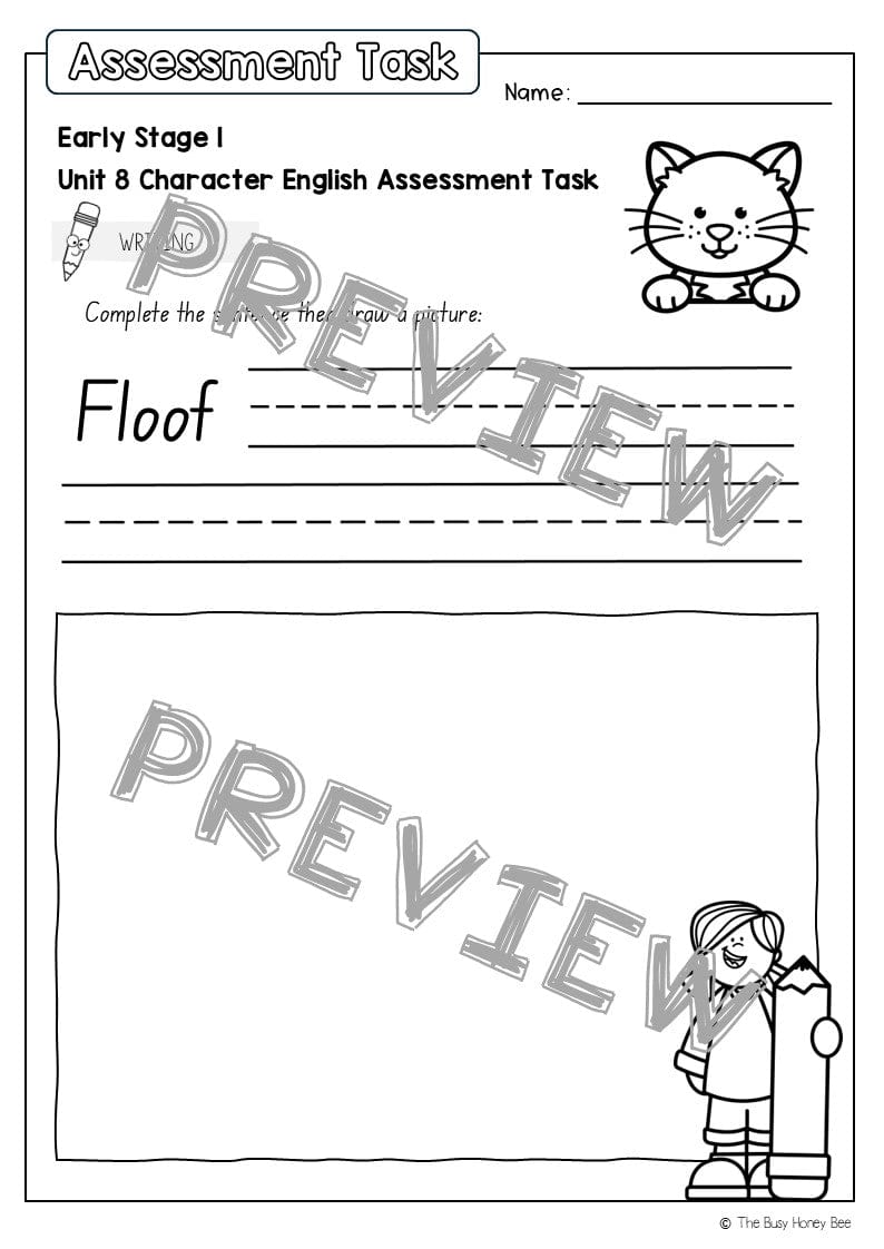 Early Stage 1 English Assessment Unit 8 Character - Assessment