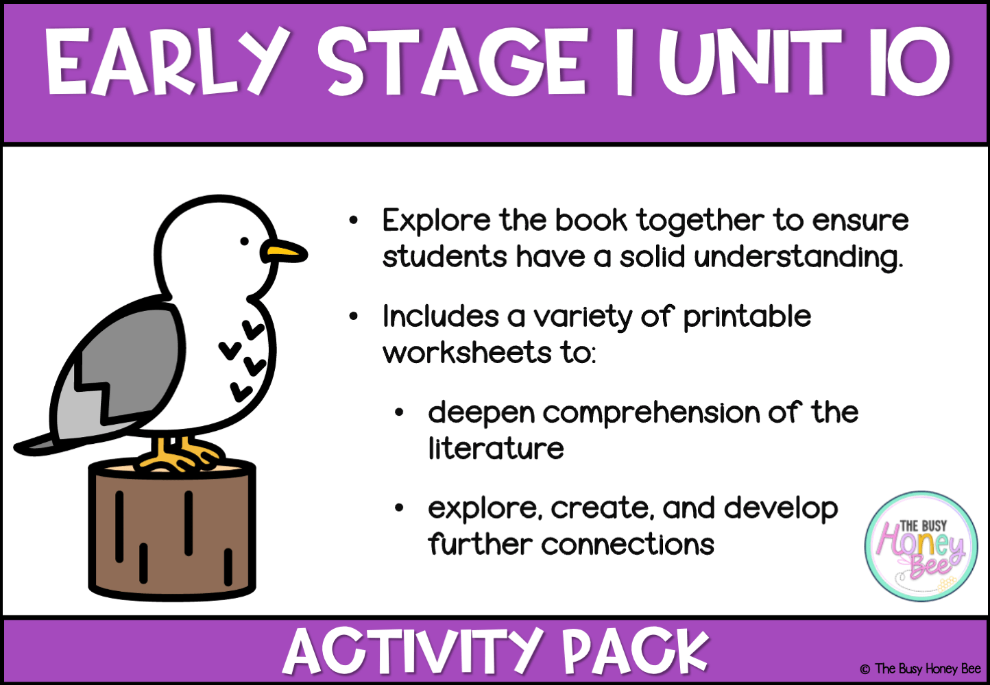 Early Stage 1 English Unit 10 Activity Pack - Activity Pack