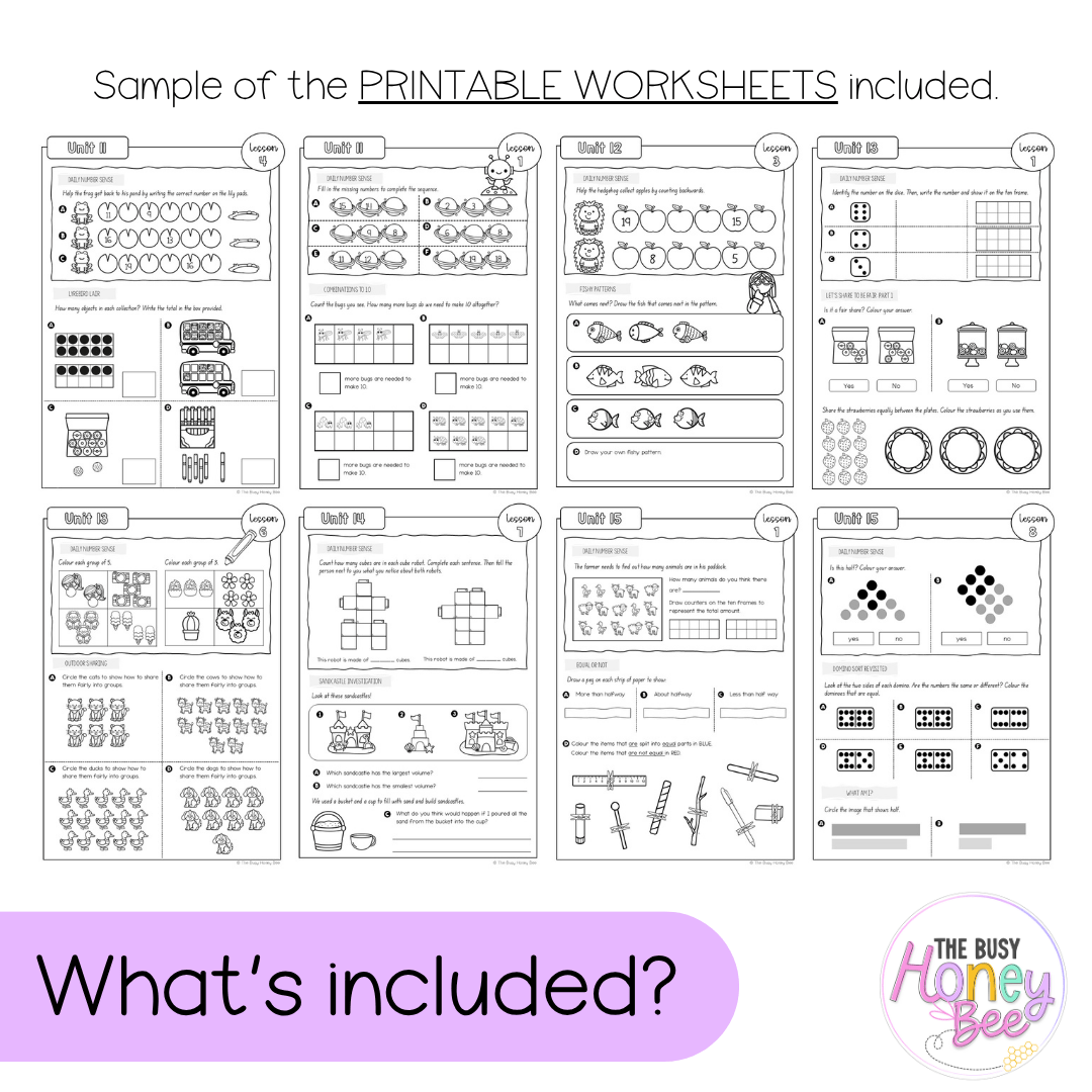 Early Stage 1 NSW Maths Workbook Term 3 - Workbook | Worksheets