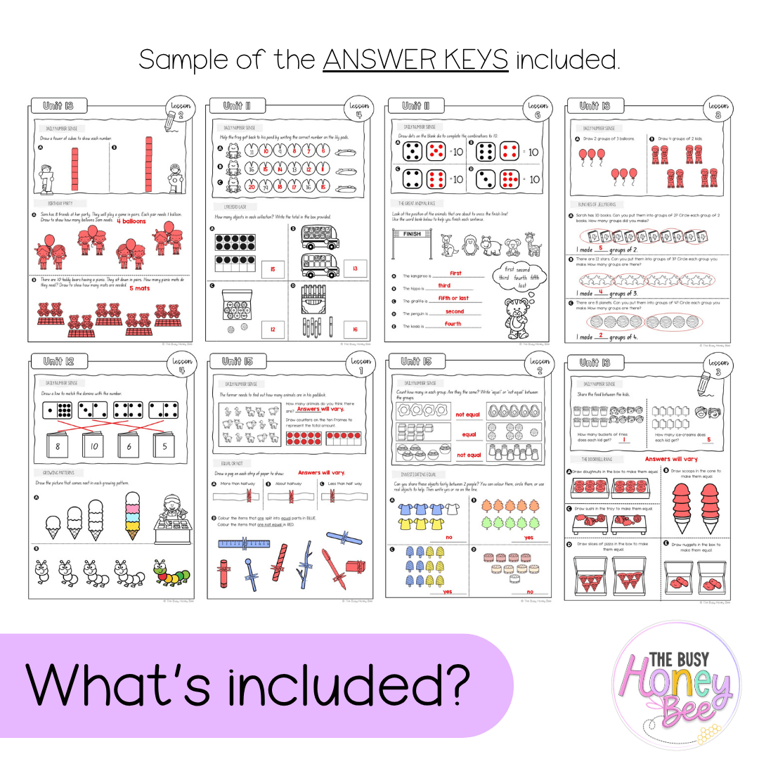 Early Stage 1 NSW Maths Workbook Term 3 - Workbook | Worksheets
