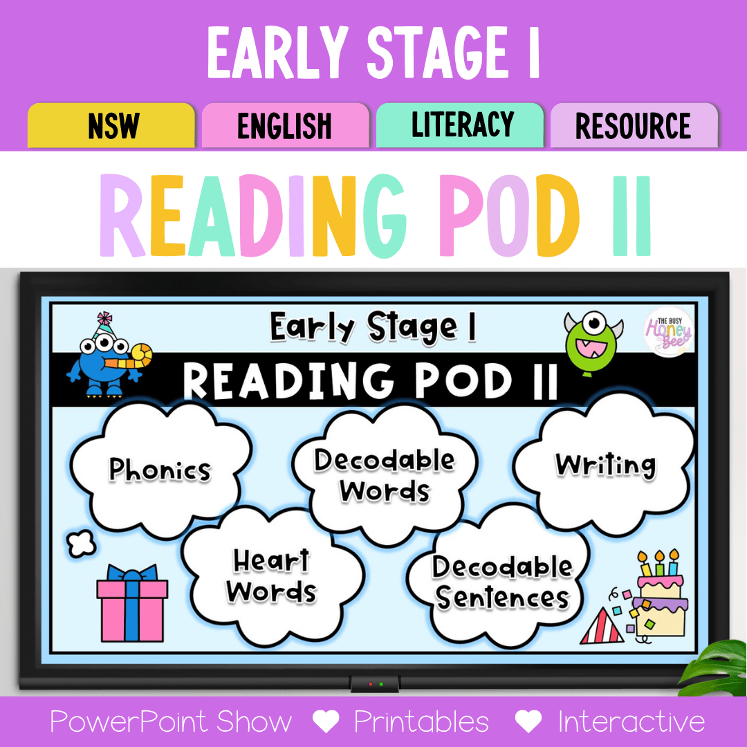 Early Stage 1 Reading Pod 11 - w, wh, v, ve - Teaching Bundle