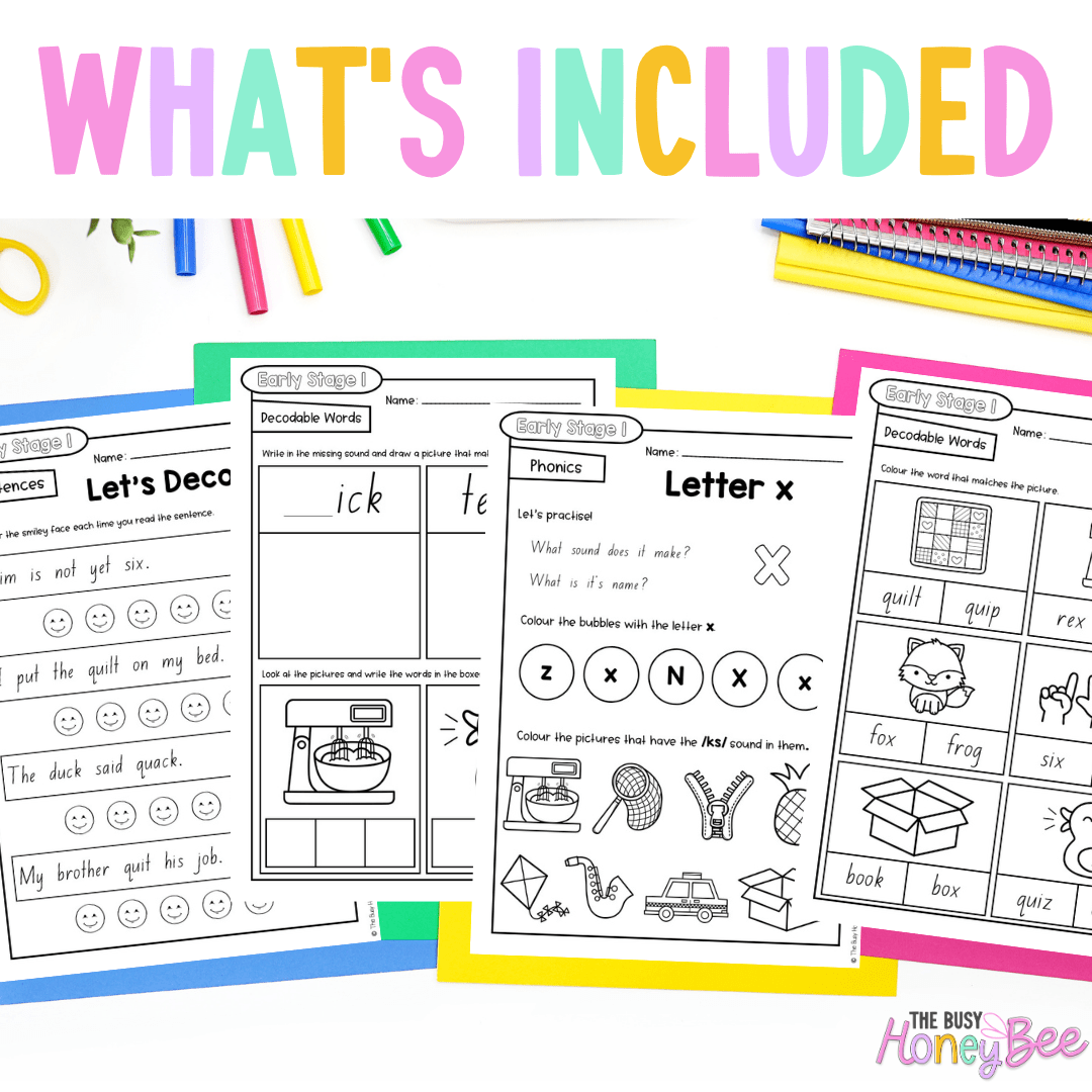 Early Stage 1 Reading Pod 12 - x, qu - Teaching Bundle