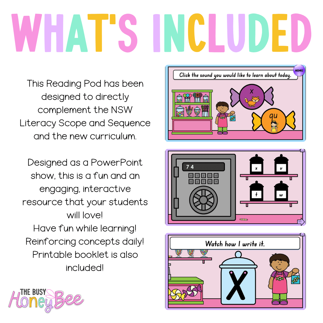 Early Stage 1 Reading Pod 12 - x, qu - Teaching Bundle
