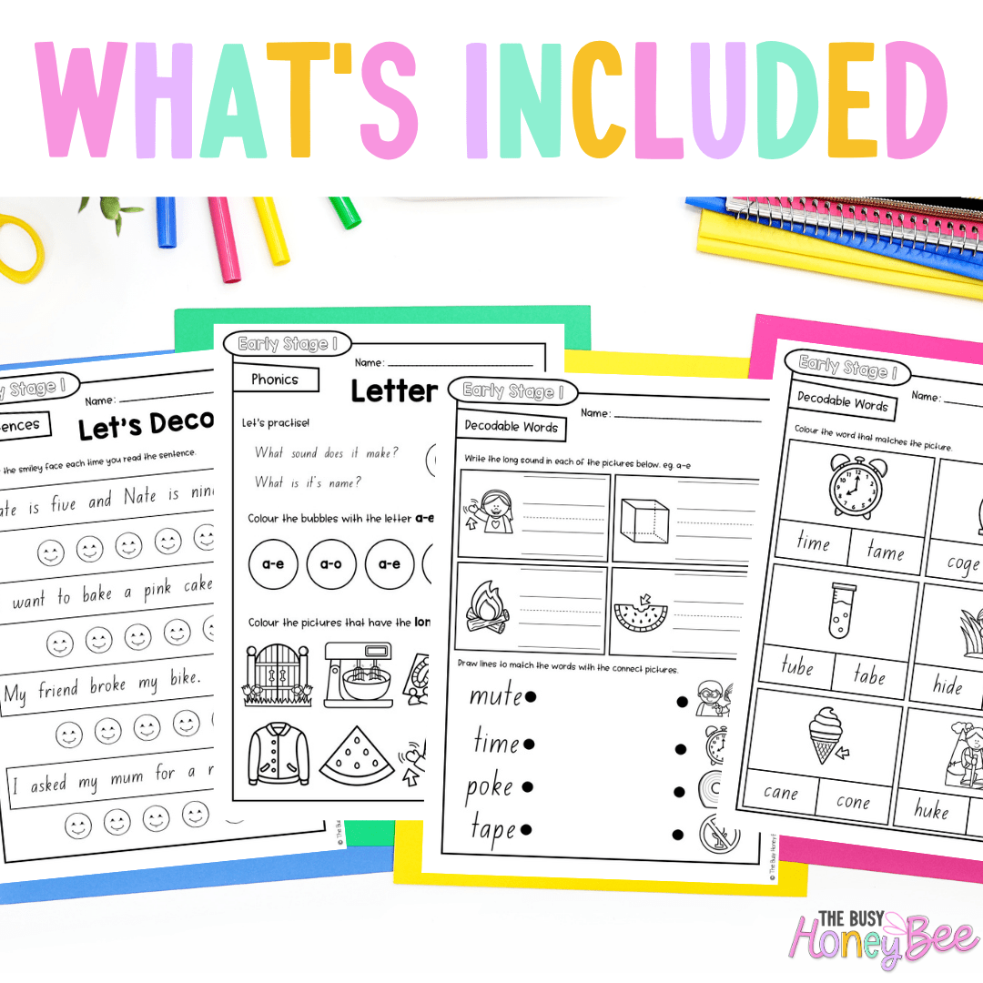 Early Stage 1 Reading Pod 13 - a-e, i-e, u-e, e-e, o-e - Teaching Bundle