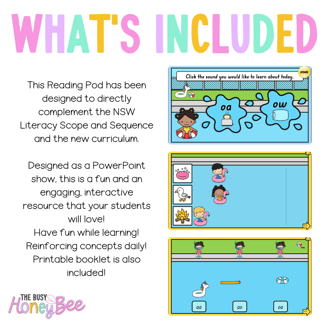 Early Stage 1 Reading Pod 16 - oa, ow - Teaching Bundle