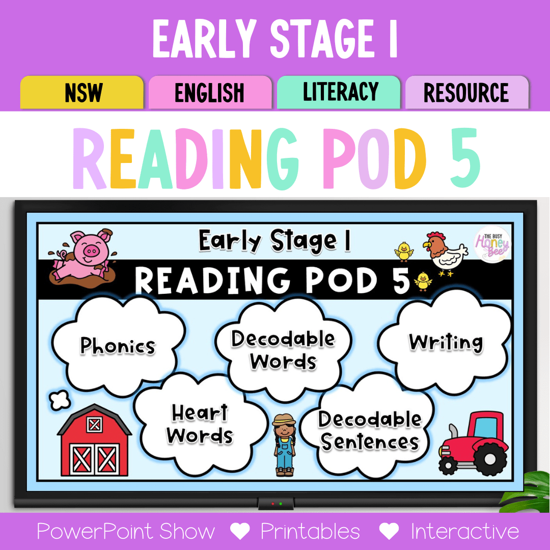 Early Stage 1 Reading Pod 5 - E, U, R - Teaching Bundle