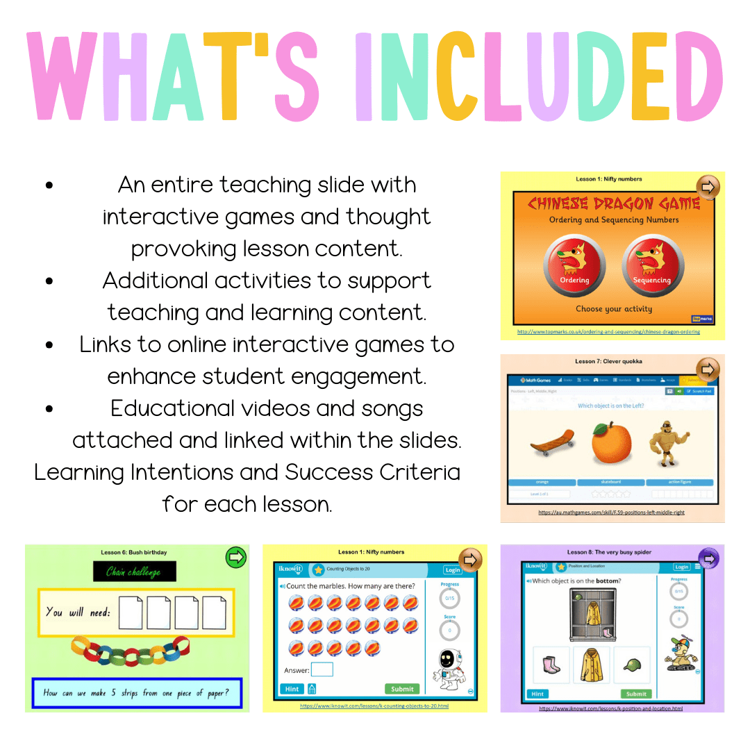 Early Stage 1 Unit 10 NSW Maths Teaching Slides - Teaching Slides