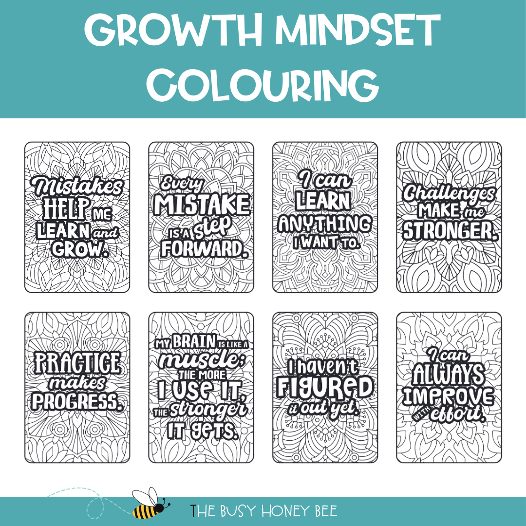 Growth Mindset Mindfulness Colouring Set - Activity Pack