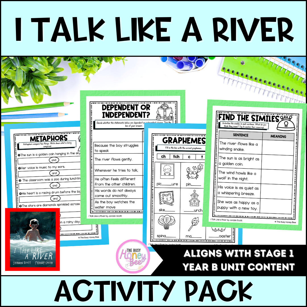 I Talk Like a River by Jordan Scott Activity Pack -