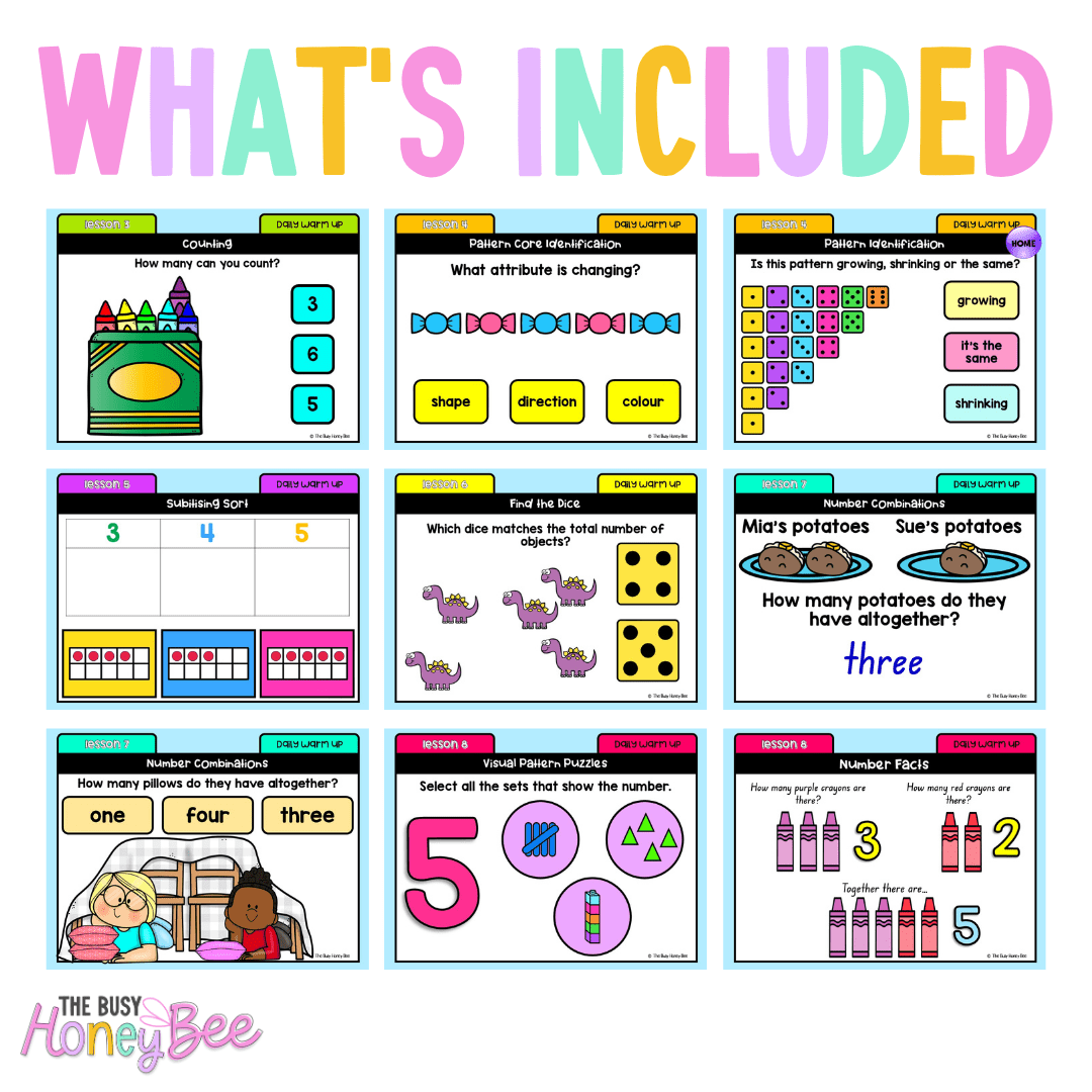 Kindergarten/Prep Australian | Math Daily Review | Warm-Up 2 - Warm Up | Revision