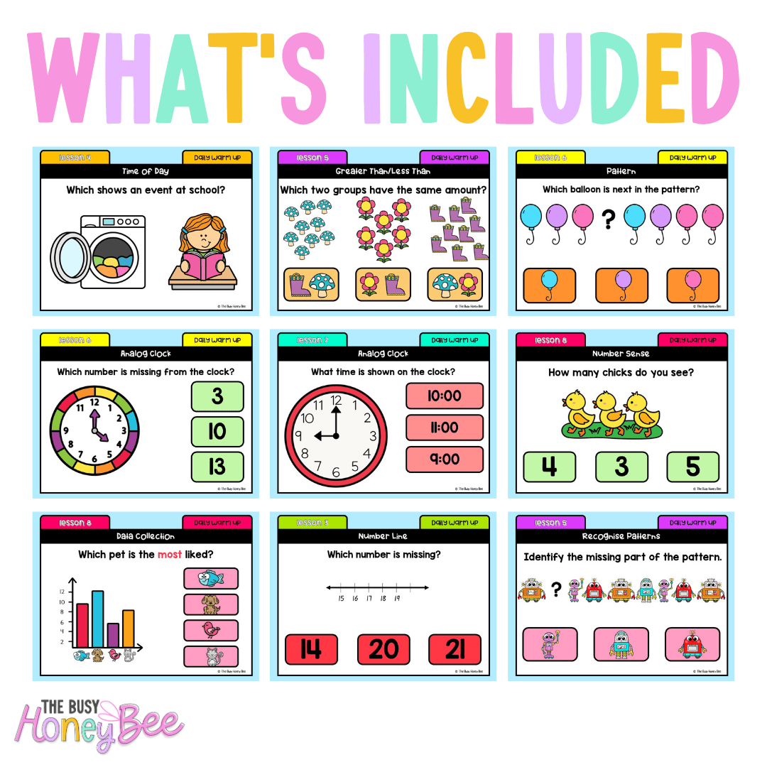 Kindergarten/Prep Australian | Math Daily Review | Warm-Up 7 - Warm Up | Revision