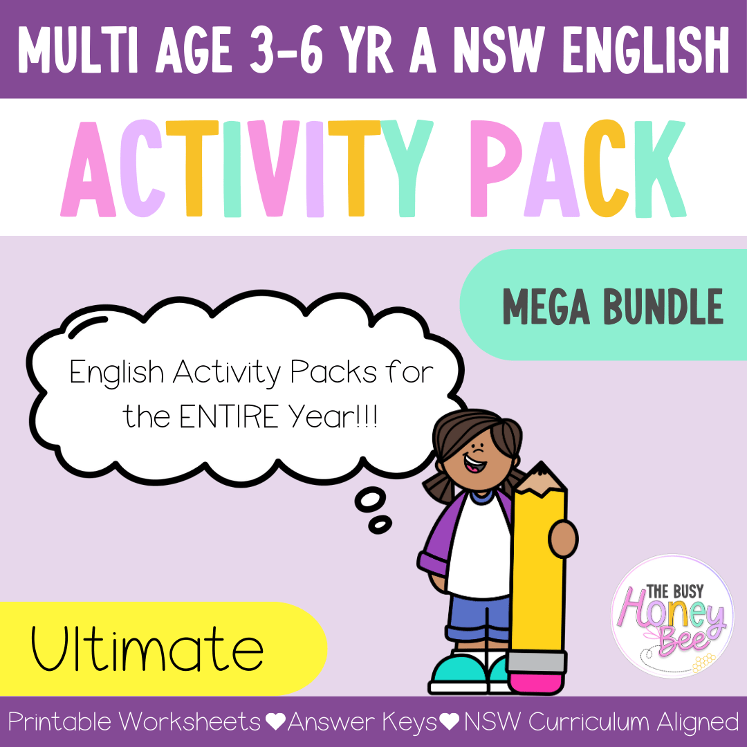Multi Age 3-6 Year A English Activity Pack ULTIMATE Mega Bundle -