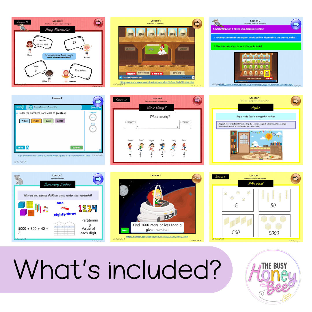 Multi Age 3-6 Year A Unit 11 NSW Maths Teaching Slides - Zip Folder: Smart Notebook, PowerPoint, Google Slide Compatible