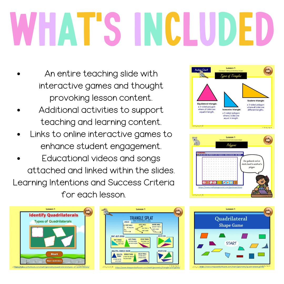 Multi Age 3-6 Year A Unit 12 NSW Maths Teaching Slides - Zip Folder: Smart Notebook, PowerPoint, Google Slide Compatible