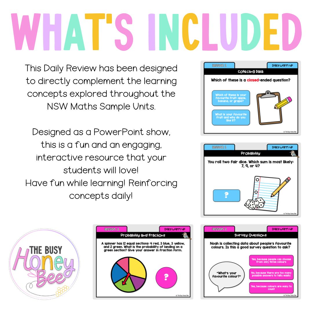 Multi Age 3-6 Year B Australian | NSW Math Daily Review | Warm-Up Unit 18 - Warm Up | Revision
