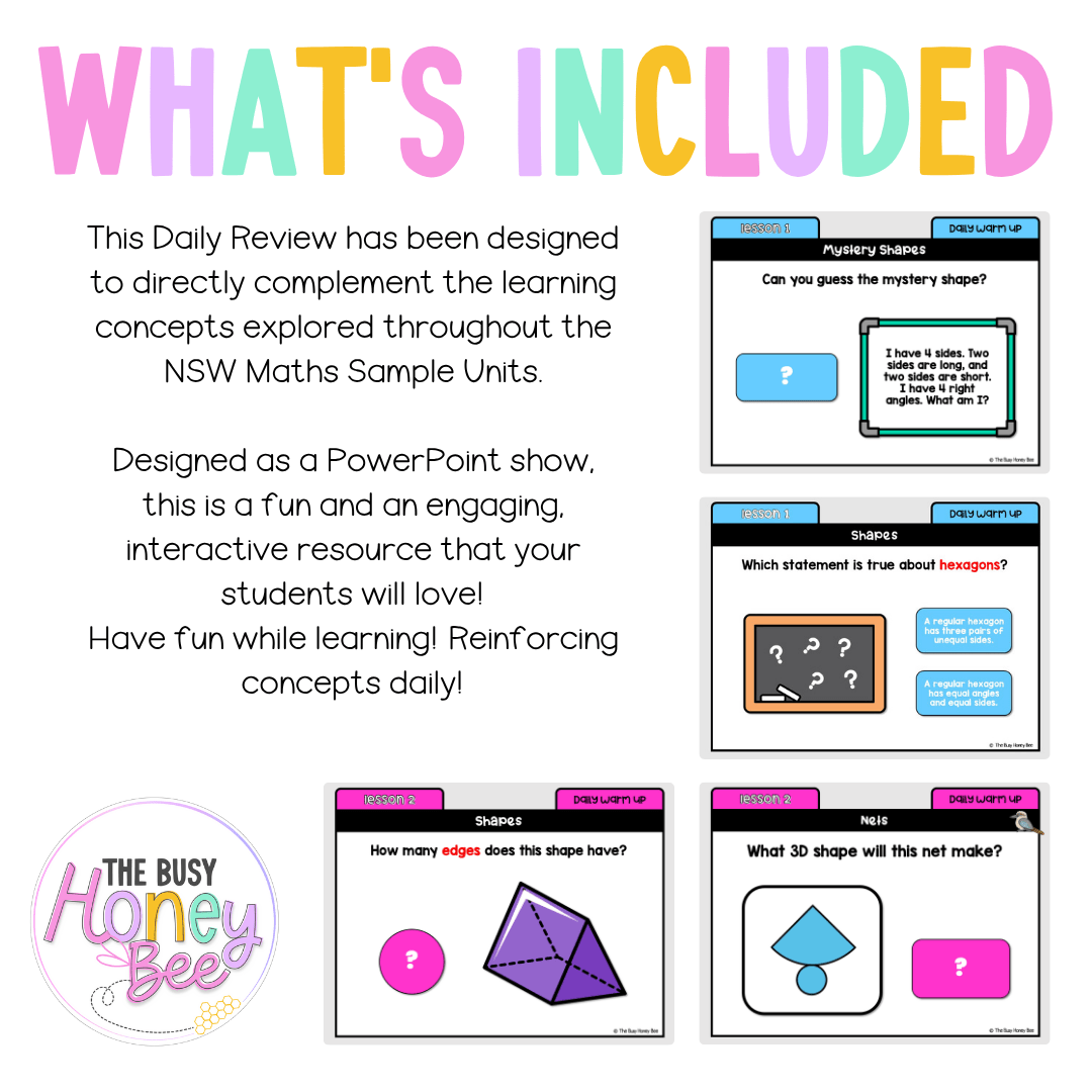 Multi Age 3-6 Year B Australian | NSW Math Daily Review | Warm-Up Unit 9 - Warm Up | Revision