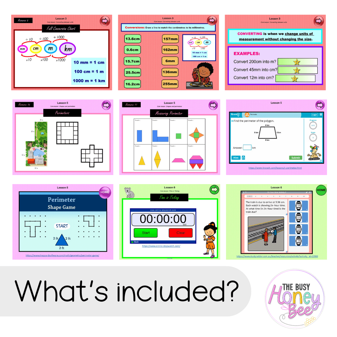 Multi Age 3-6 Year B Unit 3 NSW Maths Teaching Slides - Zip Folder: Smart Notebook, PowerPoint, Google Slide Compatible