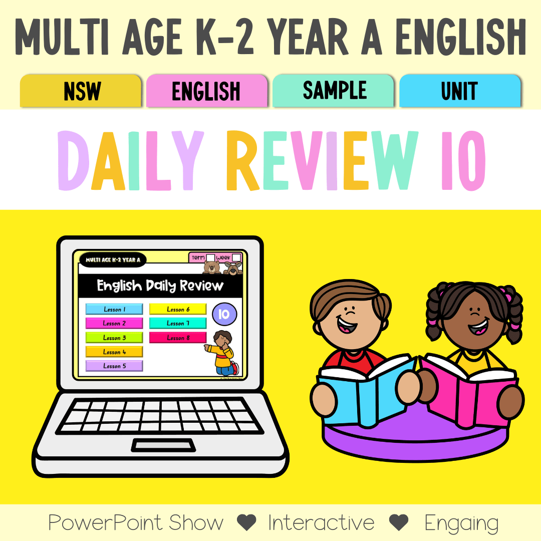 Multi Age K-2 Year A Australian | NSW English Daily Review | Warm-Up Unit 10 - Warm Up | Revision