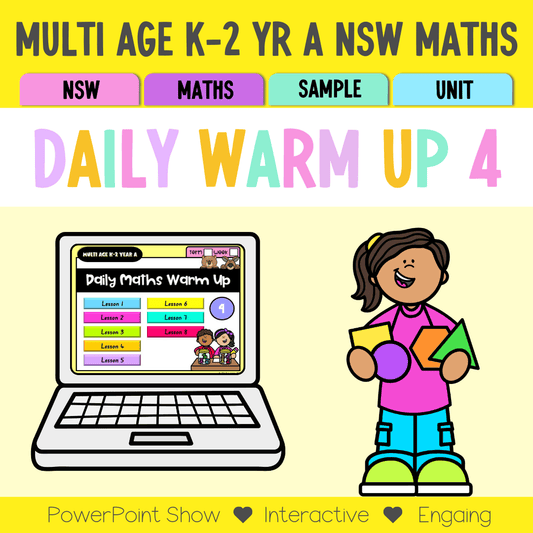 Multi Age K-2 Year A Australian | NSW Maths Daily Review | Warm-Up Unit 4 - Warm Ups | Revision