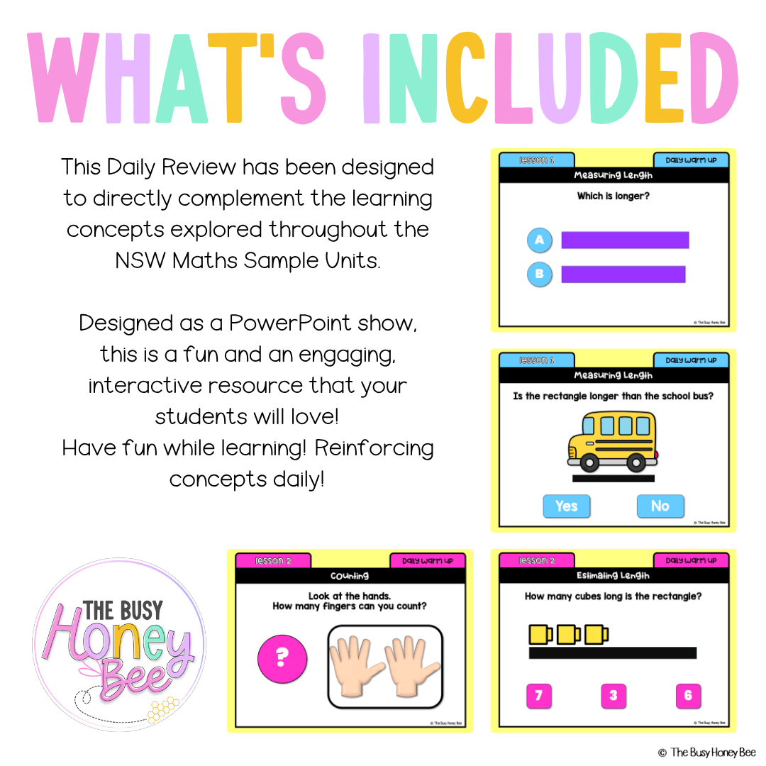 Multi Age K-2 Year A Australian | NSW Maths Daily Review | Warm-Up Unit 8 - Warm Up | Revision