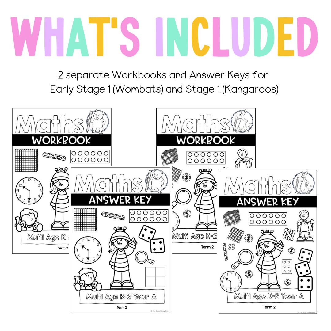 Multi Age K-2 Year A NSW Maths Workbook Term 2 - Workbook | Worksheets