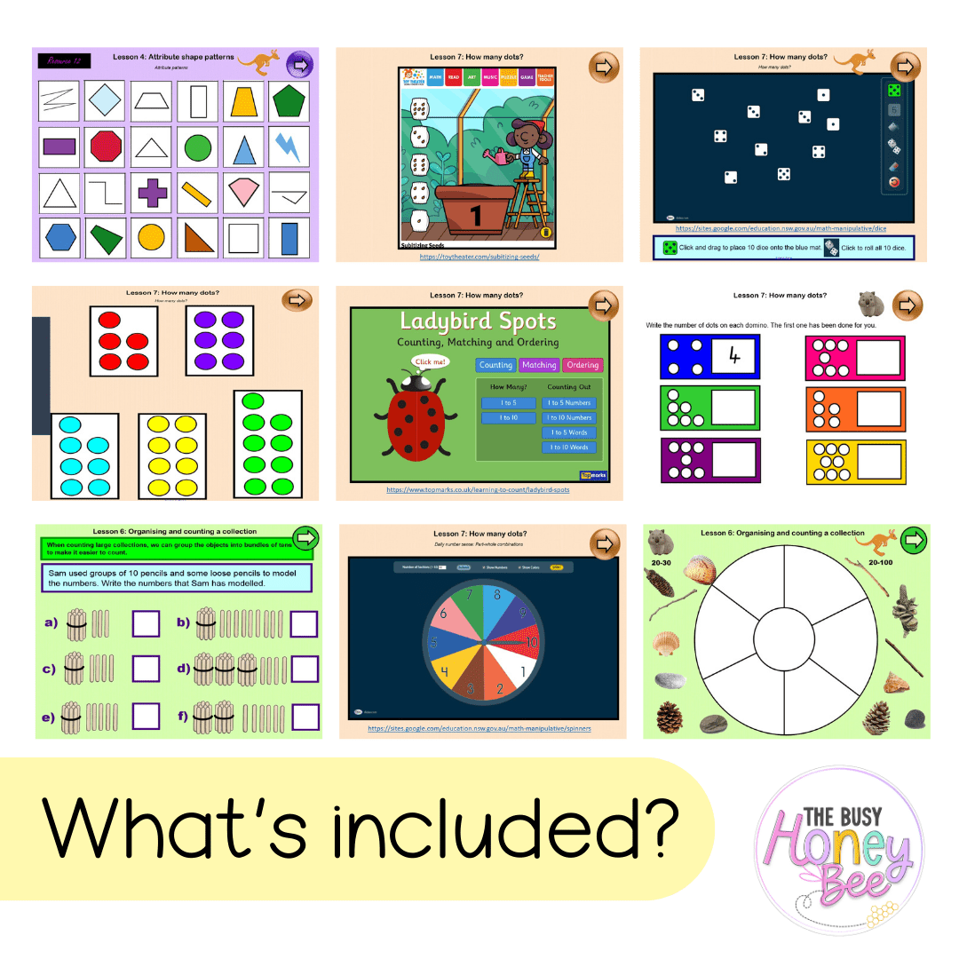 Multi Age K-2 Year A Term 1 Maths Teaching Slides Mega Bundle - Teaching Slides