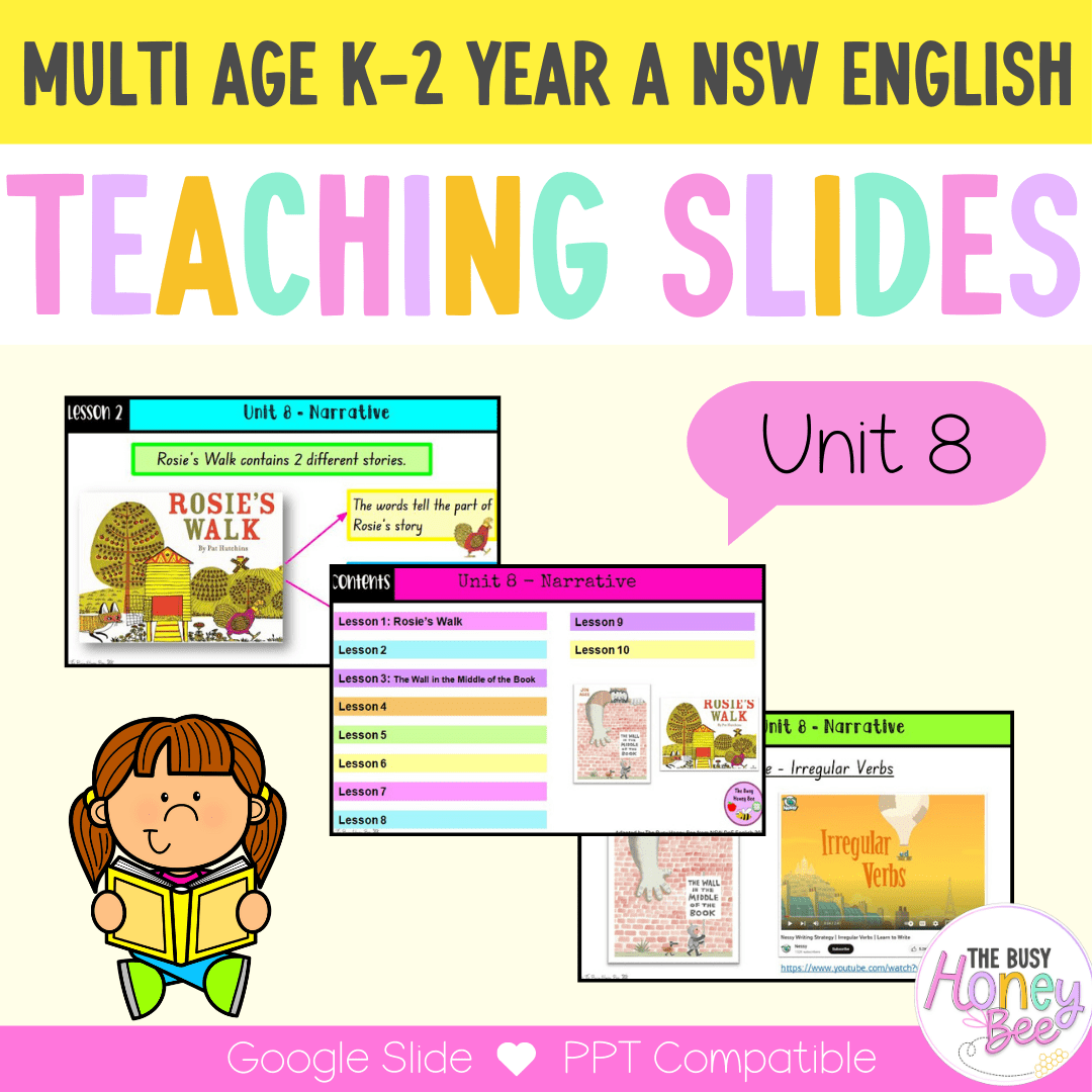 Multi Age K-2 Year A Term 2 English Teaching Slides Mega Bundle - Teaching Slides