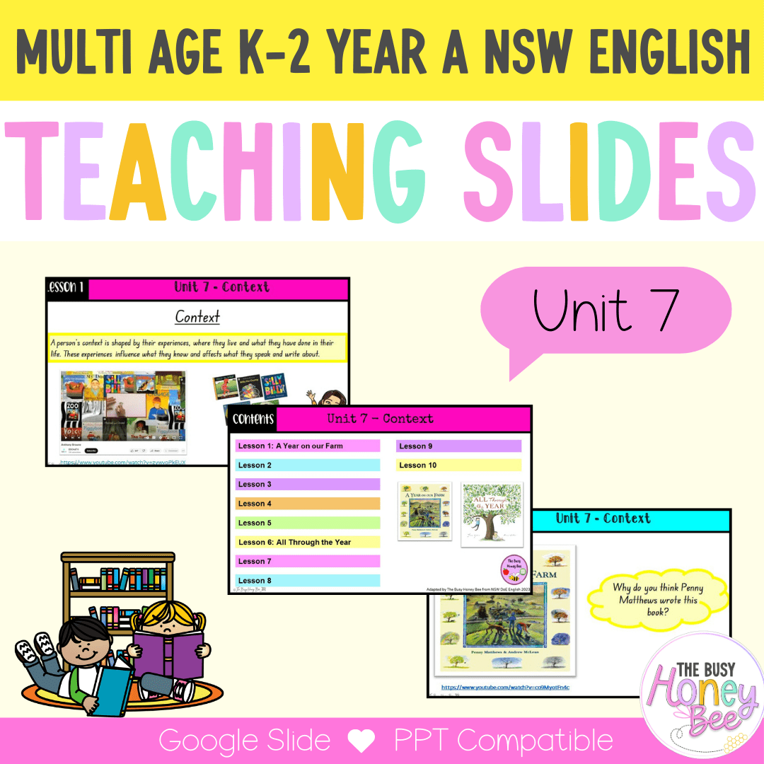 Multi Age K-2 Year A Term 2 English Teaching Slides Mega Bundle - Teaching Slides