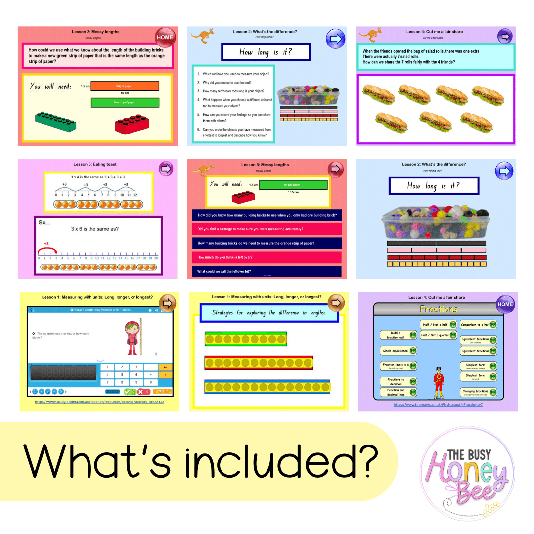 Multi Age K-2 Year A Term 2 Maths Teaching Slides Mega Bundle - Teaching Slides