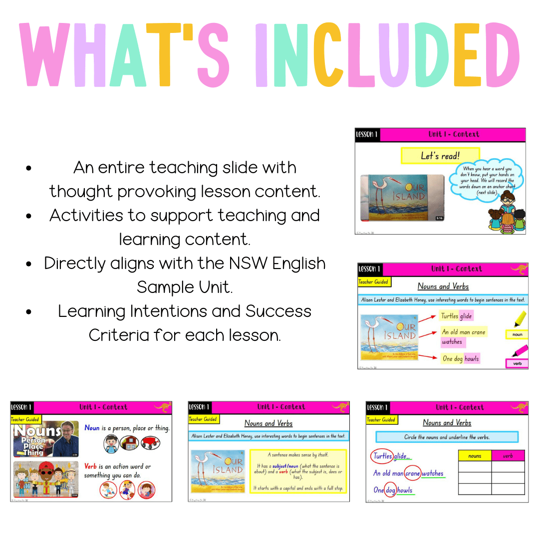 Multi Age K-2 Year A Unit 1 NSW Context English Teaching Slides - Teaching Slides