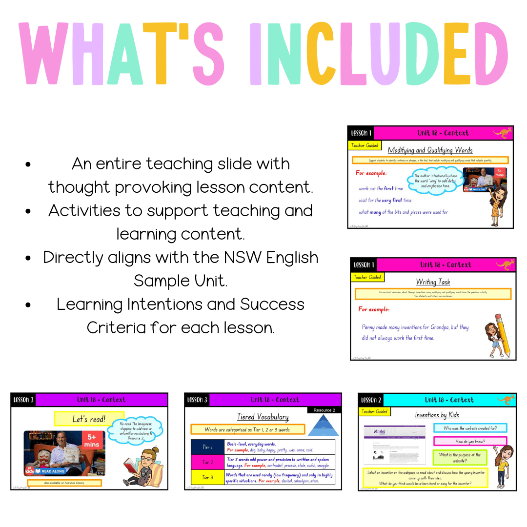 Multi Age K-2 Year A Unit 18 NSW Context English Teaching Slides - Teaching Slides