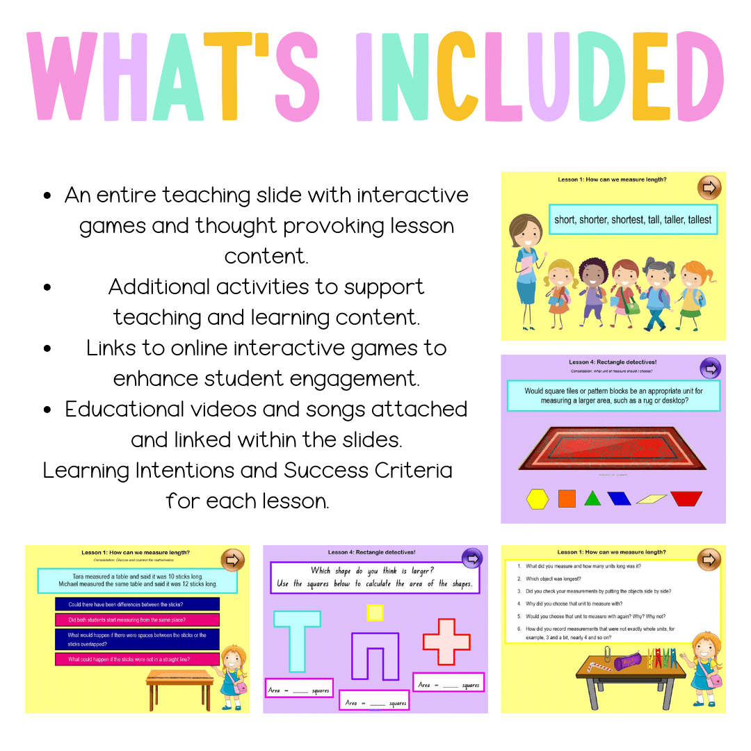 Multi Age K-2 Year A Unit 3 NSW Maths Teaching Slides - Teaching Slides