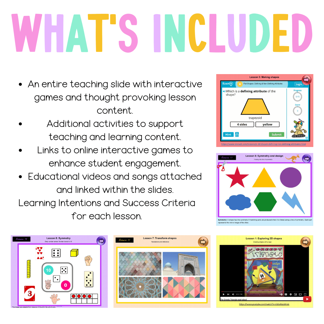 Multi Age K-2 Year A Unit 5 NSW Maths Teaching Slides - Teaching Slides