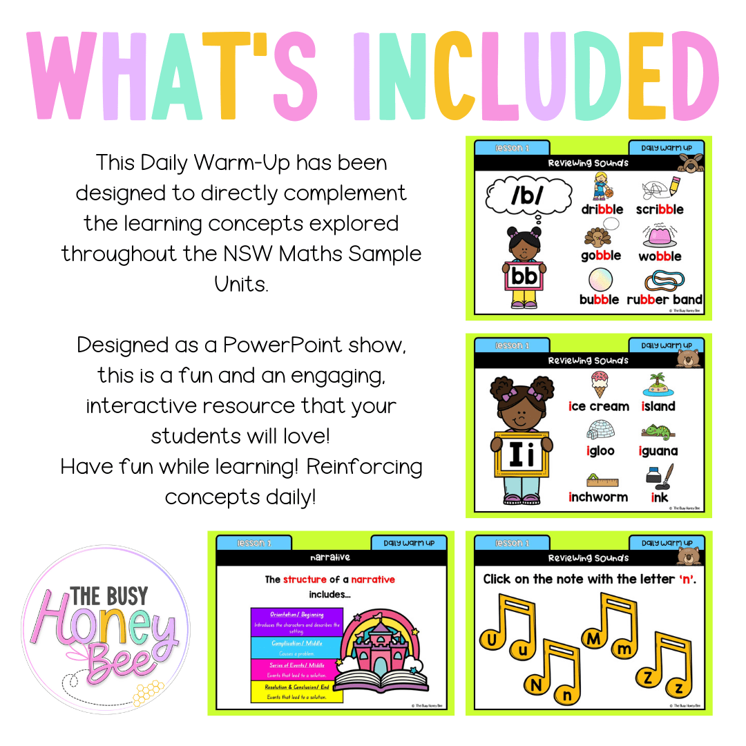 Multi Age K-2 Year B Australian | NSW English Daily Review | Warm-Up Unit 2 - Warm Ups | Revision