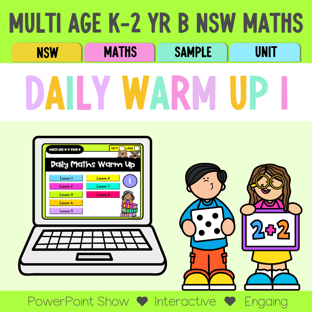 Multi Age K-2 Year B Australian | NSW Maths Daily Review | Warm-Up Unit 1 - Warm Ups | Revision