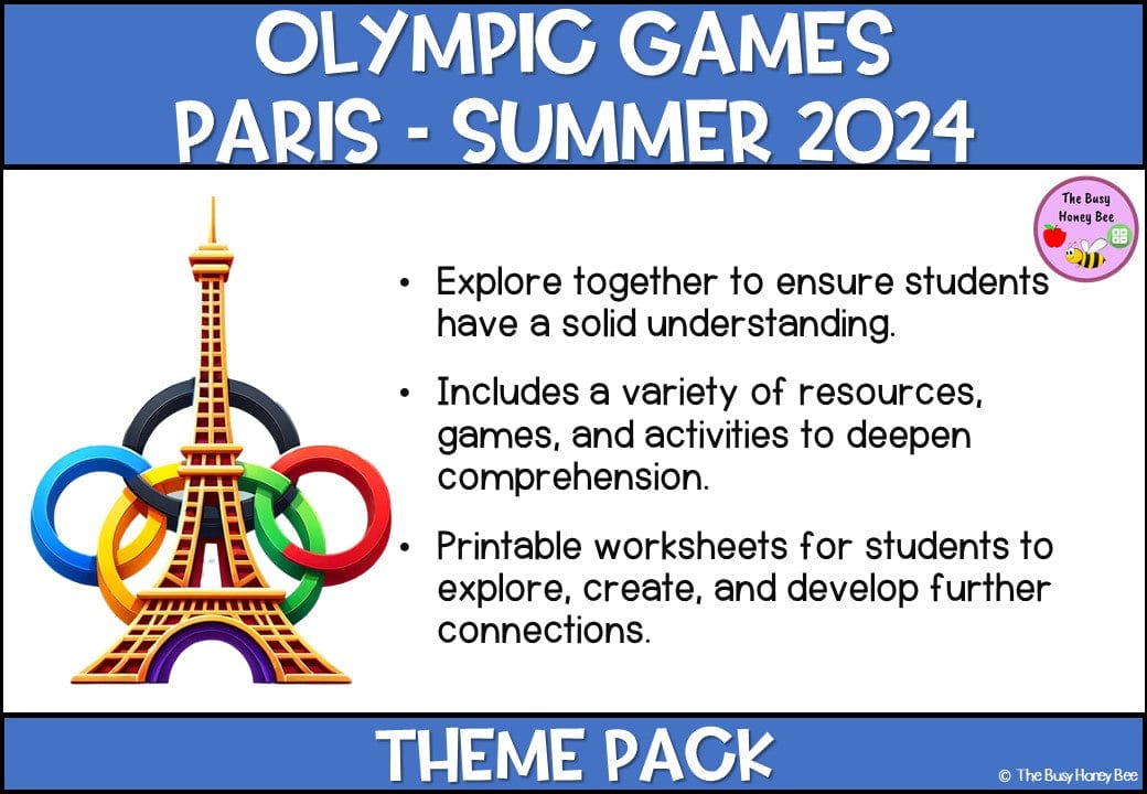 Olympics - Paris 2024 Theme Pack - Activity Pack