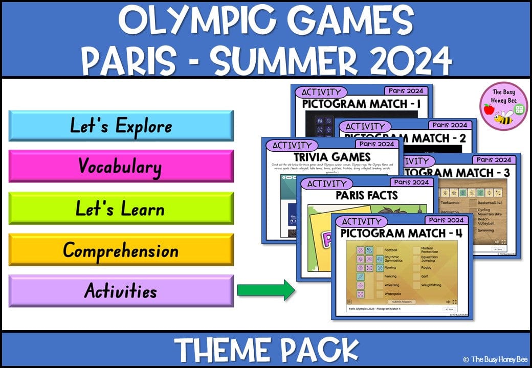 Olympics - Paris 2024 Theme Pack - Activity Pack