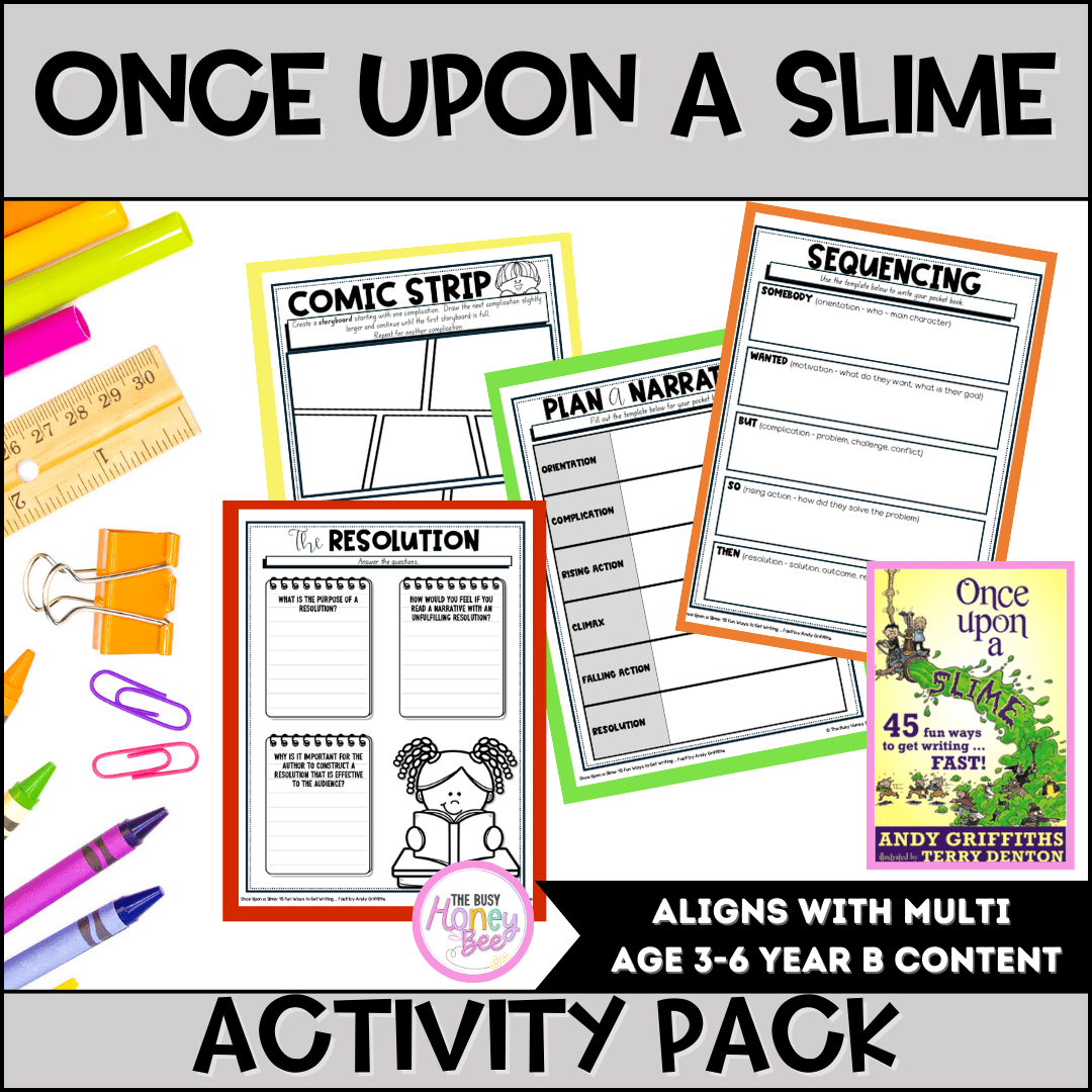 Once Upon a Slime: 45 Fun Ways to Get Writing … Fast! by Andy Griffiths Activity Pack -