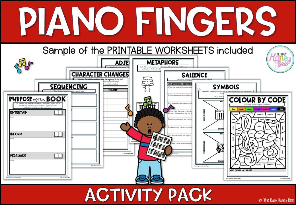 Piano Fingers Activity Pack -