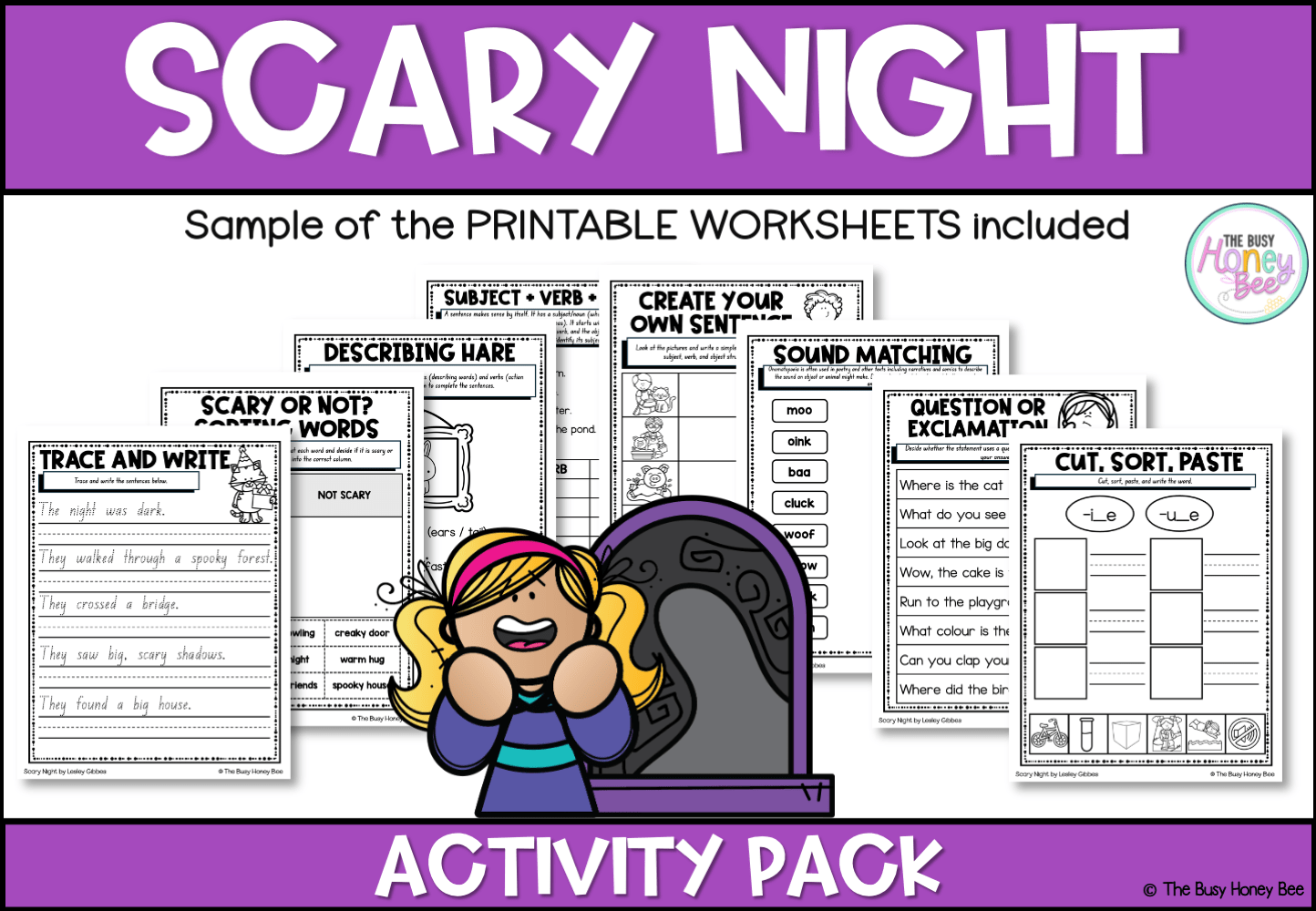 Scary Night by Lesley Gibbes Activity Pack - Activity Pack